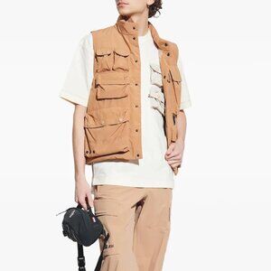 Moncler  tongass down field vest - brown